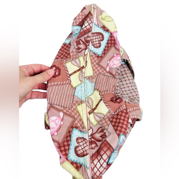 Patchwork cotton zippered duffle shoulder bag, crossbody, Garden Inspired - Picture 5 of 8